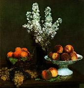 Henri Fantin-Latour Bouquet du Juliene et Fruits Sweden oil painting reproduction